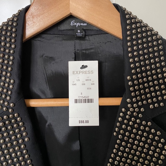 Express black blazer with gunmetal embellishments - Picture 11 of 12